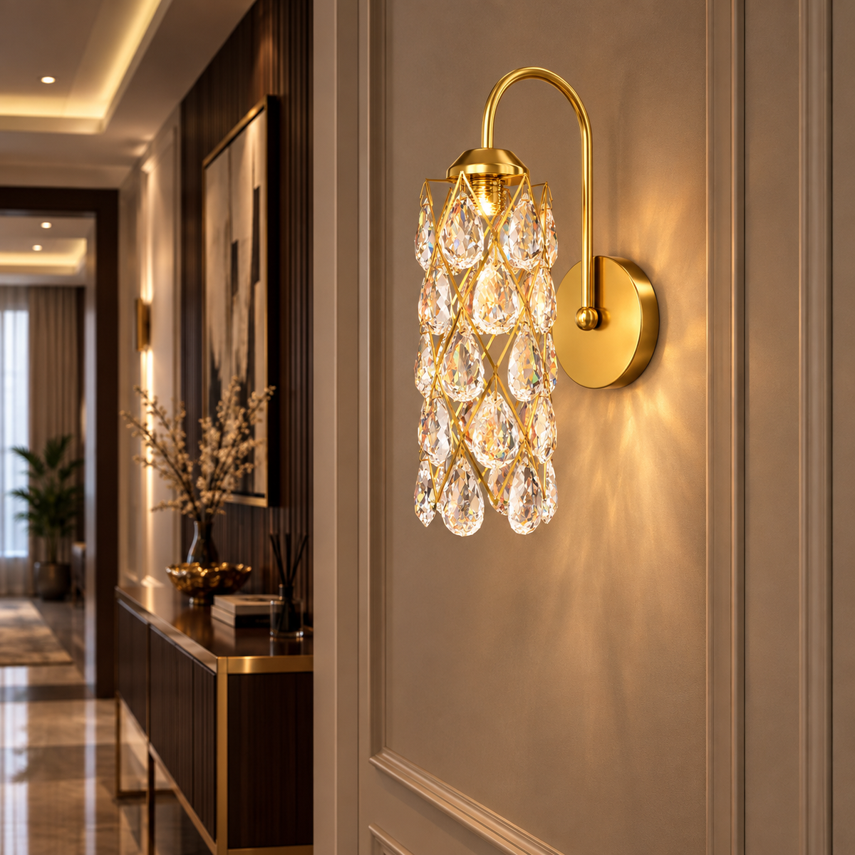 Élanza Crystal Wall Light