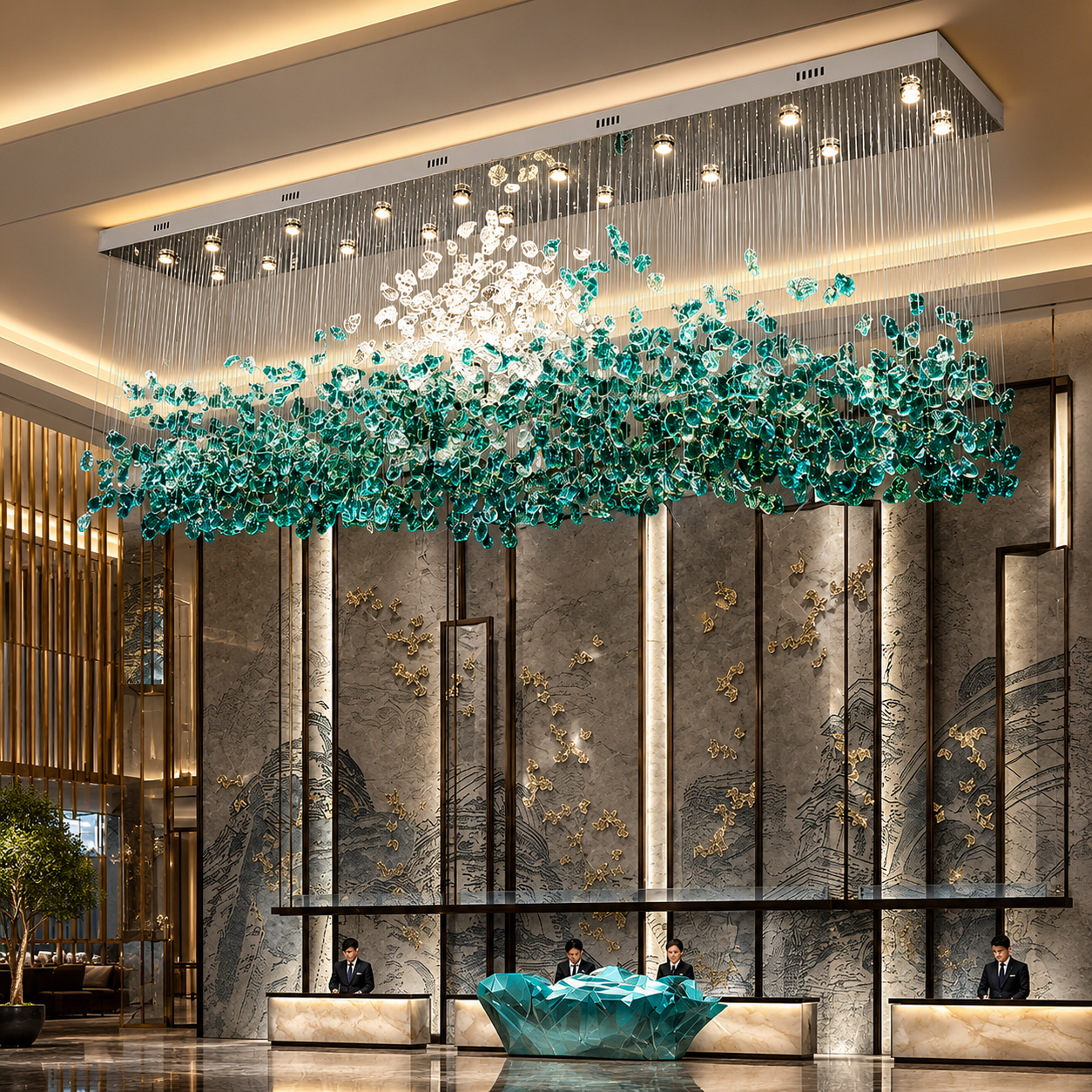 Designer High Ceiling Pendant Light for Double Height Staircase