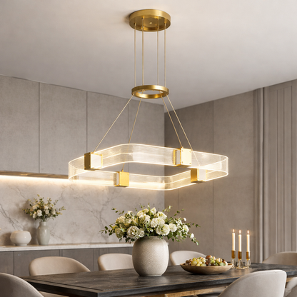 Zylo Square Acrylic Chandelier