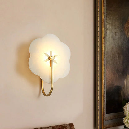 Luna Petal Alabaster Wall Light