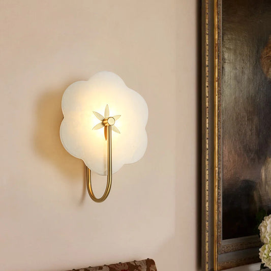 Luna Petal Alabaster Wall Light