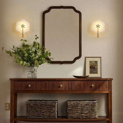 Luna Petal Alabaster Wall Light