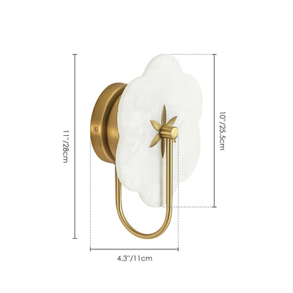 Luna Petal Alabaster Wall Light