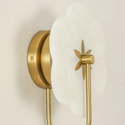 Luna Petal Alabaster Wall Light