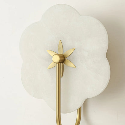 Luna Petal Alabaster Wall Light