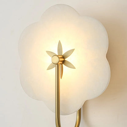 Luna Petal Alabaster Wall Light