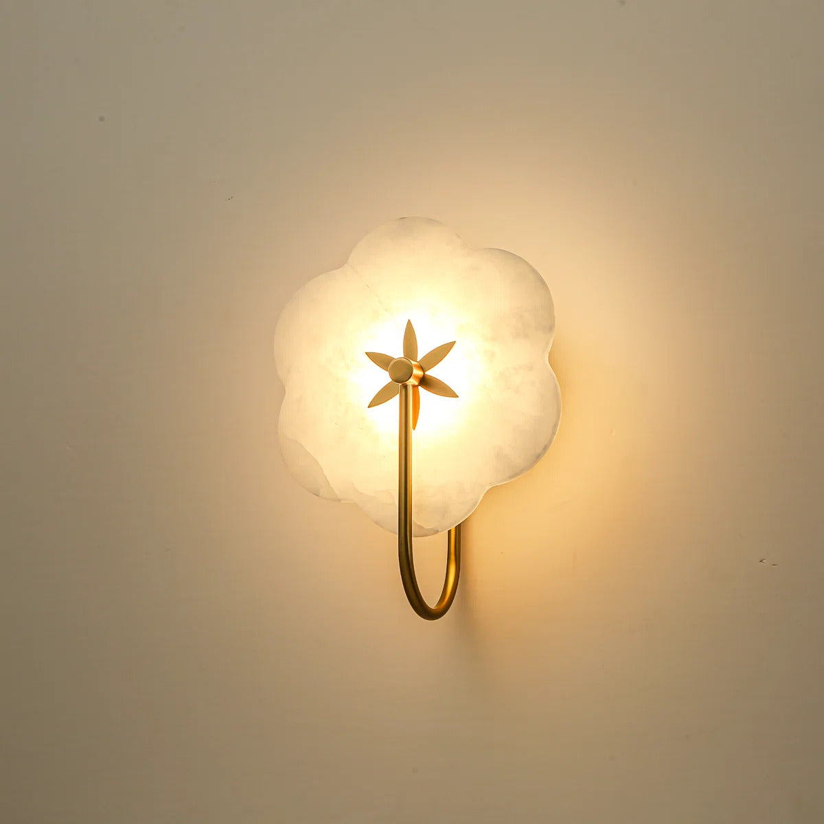 Luna Petal Alabaster Wall Light