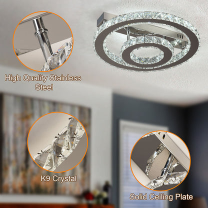 Veloura Crystal Ring Ceiling Chandelier