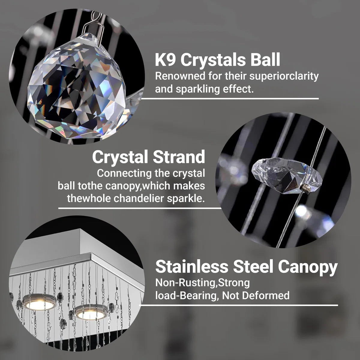 Crystal Flow Wave Chandelier
