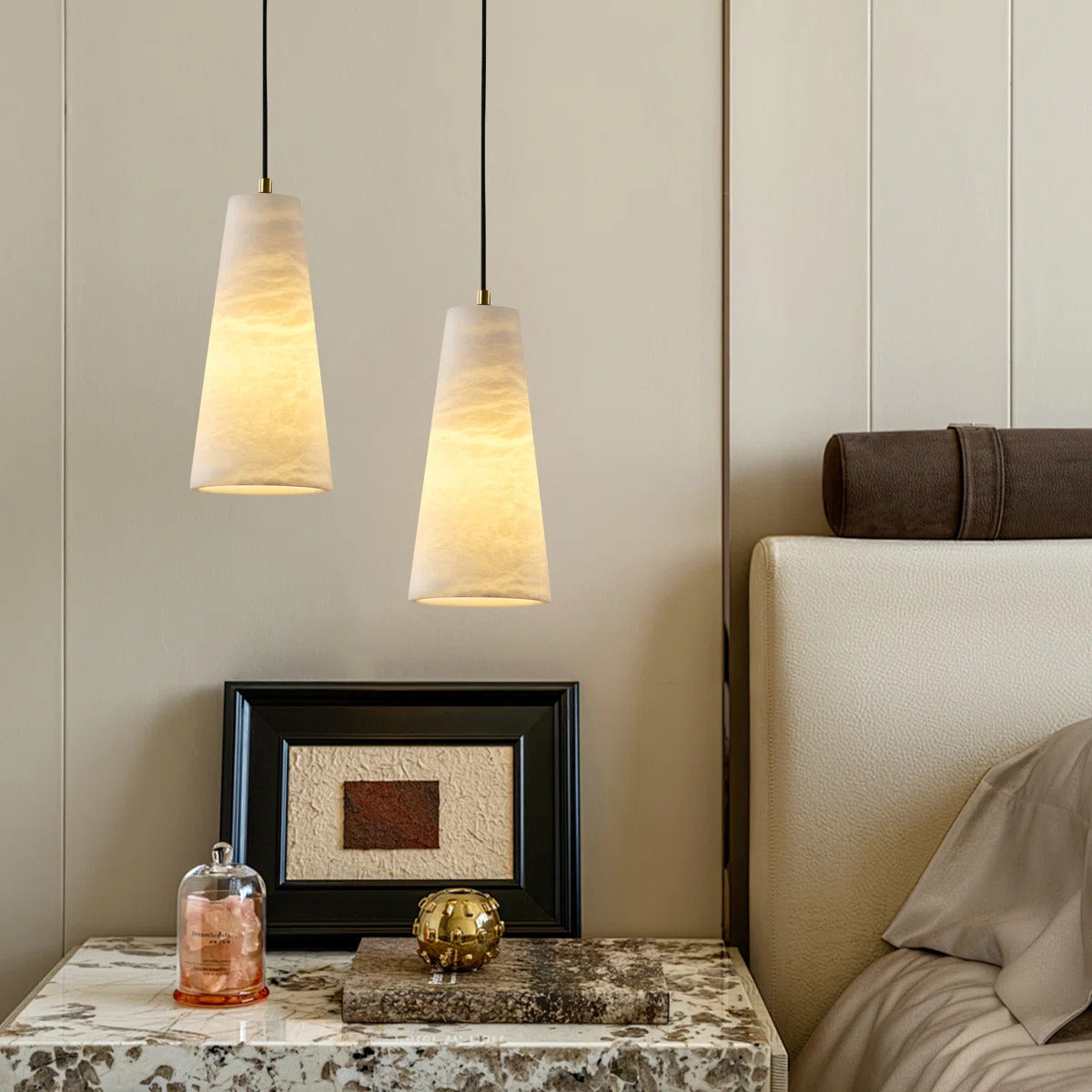 Cone Alabaster Pendant Light