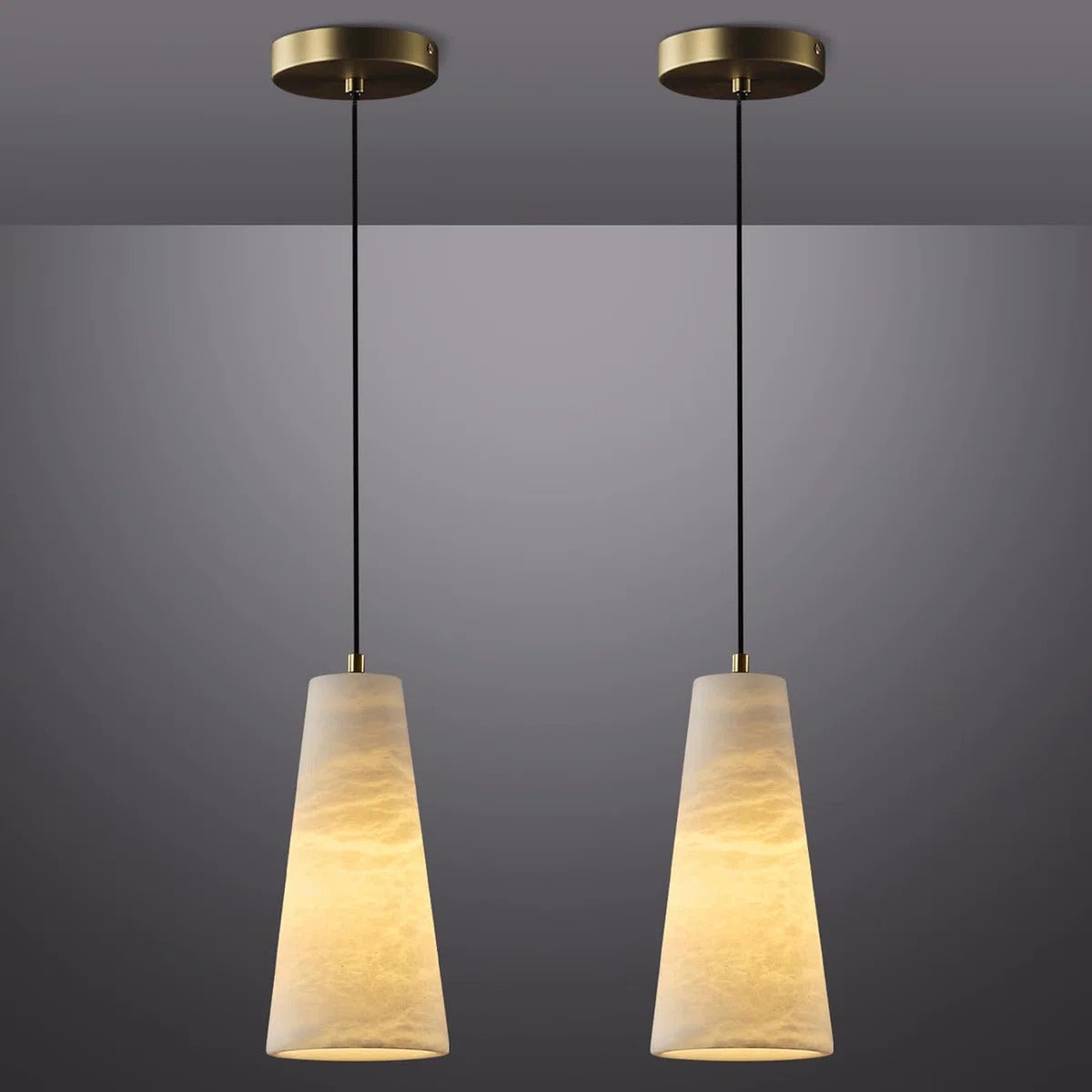 Cone Alabaster Pendant Light