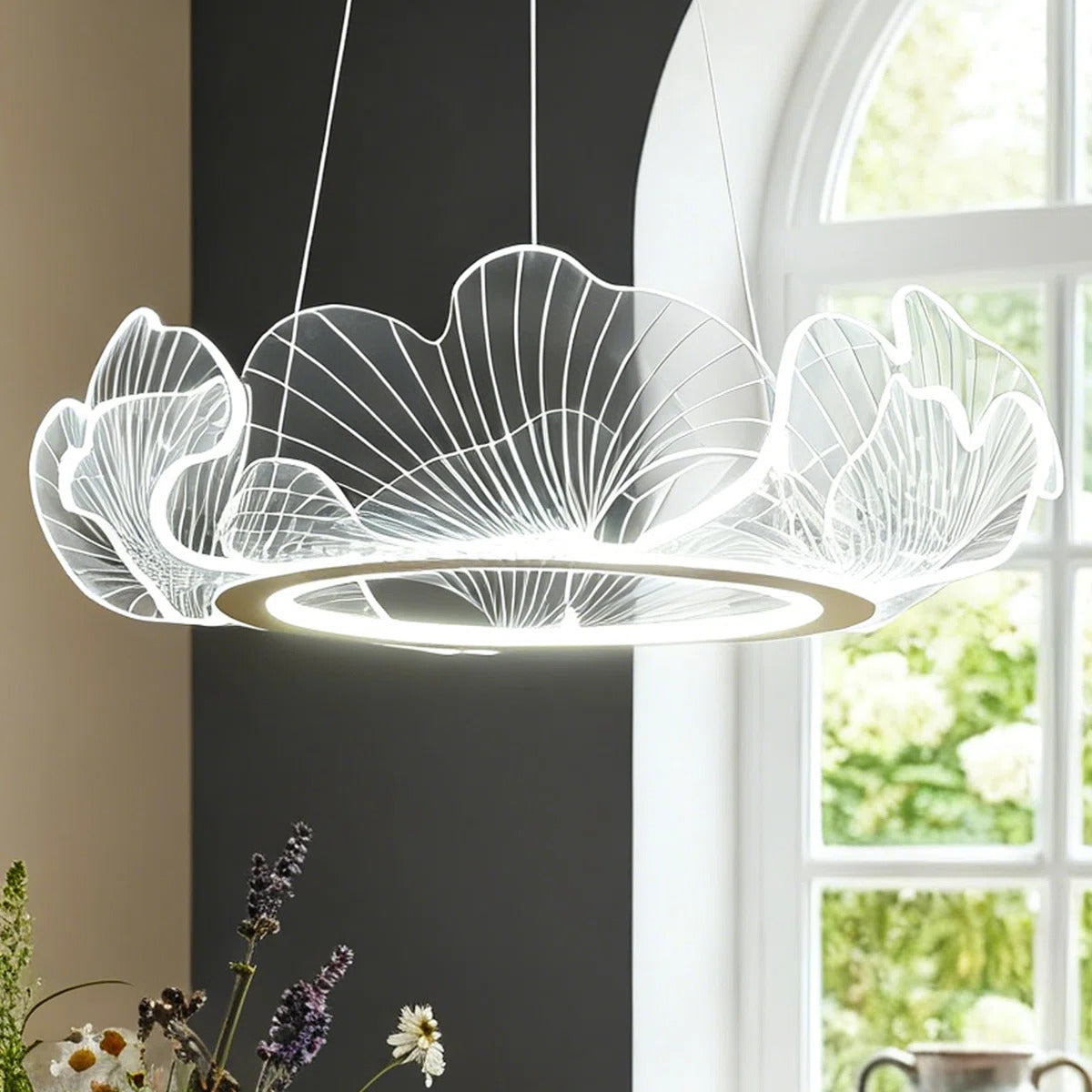 Cabbage Leaf Acrylic Chandelier