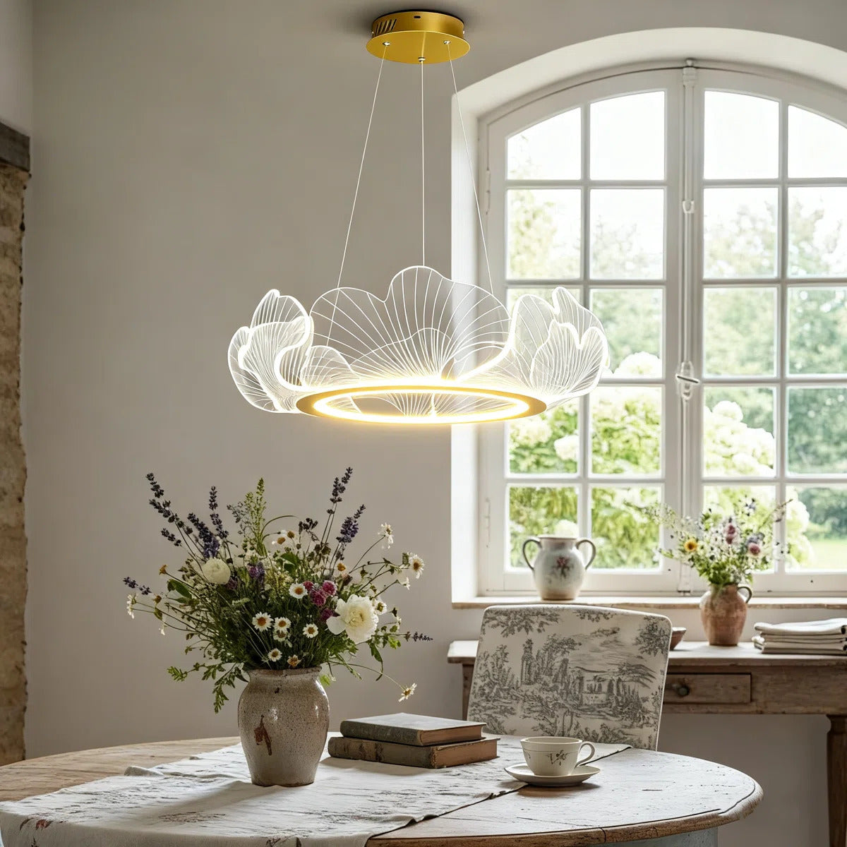 Cabbage Leaf Acrylic Chandelier