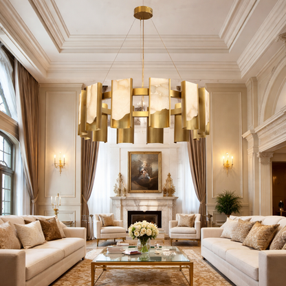 Solvane Veil Alabaster Chandelier