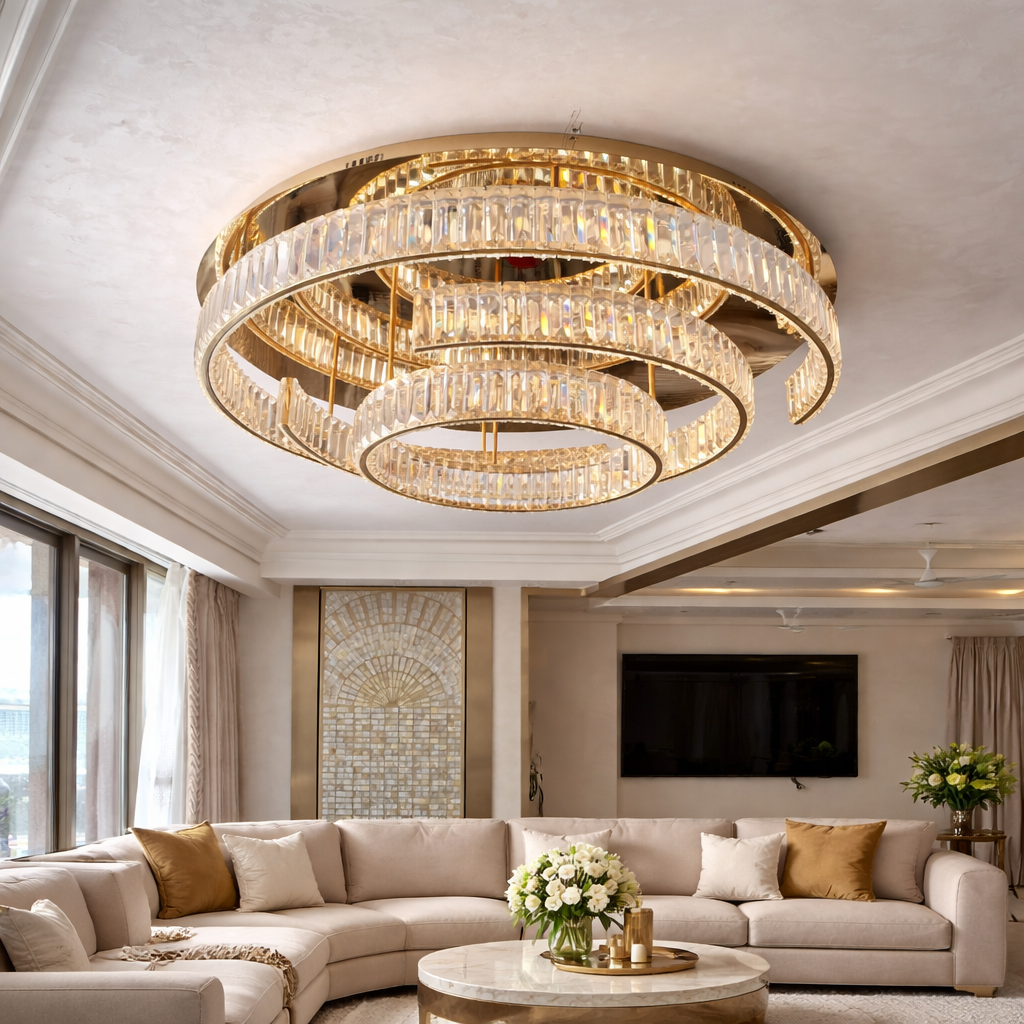 Royale Prism Crown Chandelier