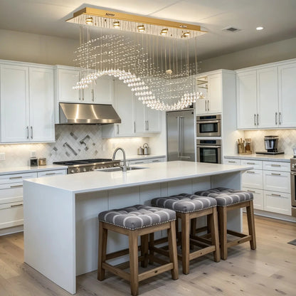 Crystal Flow Wave Chandelier