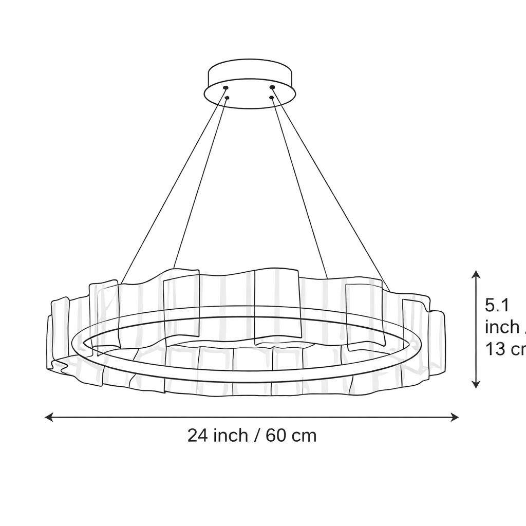 Acrylic Wave Chandelier