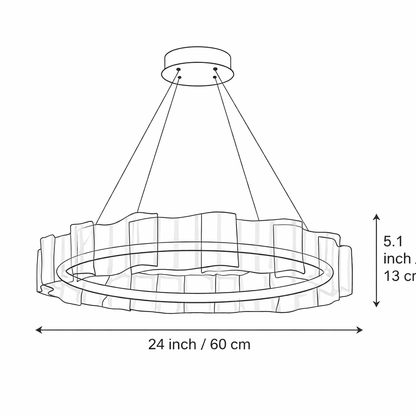 Acrylic Wave Chandelier