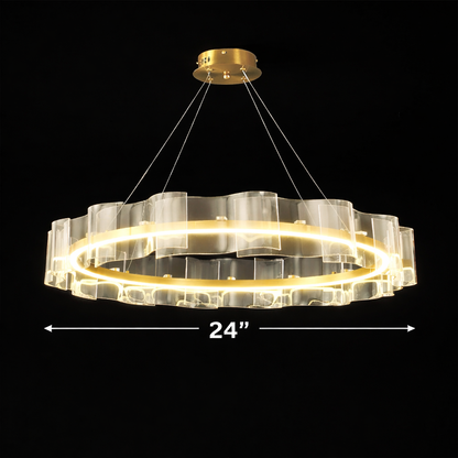 Acrylic Wave Chandelier