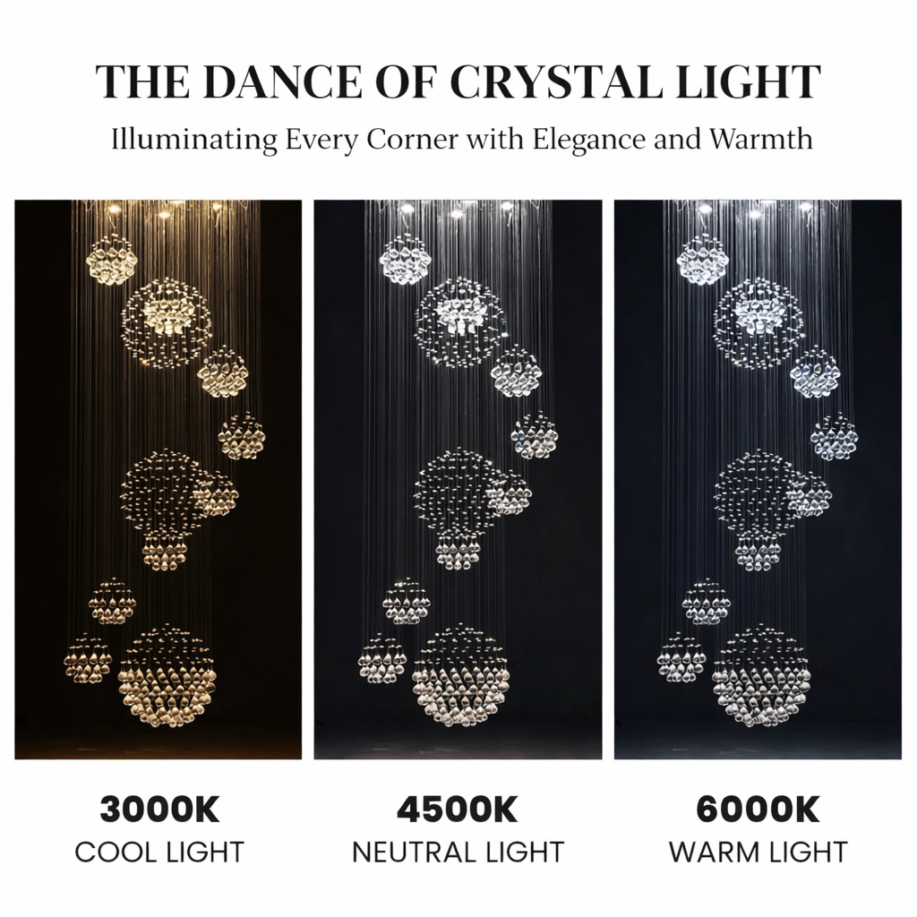 Opulent Grand Crystal Spiral Chandelier