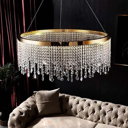Zyra Luxe Ring Crystal Chandelier
