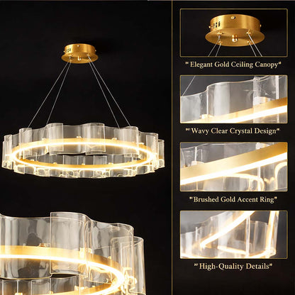 Acrylic Wave Chandelier