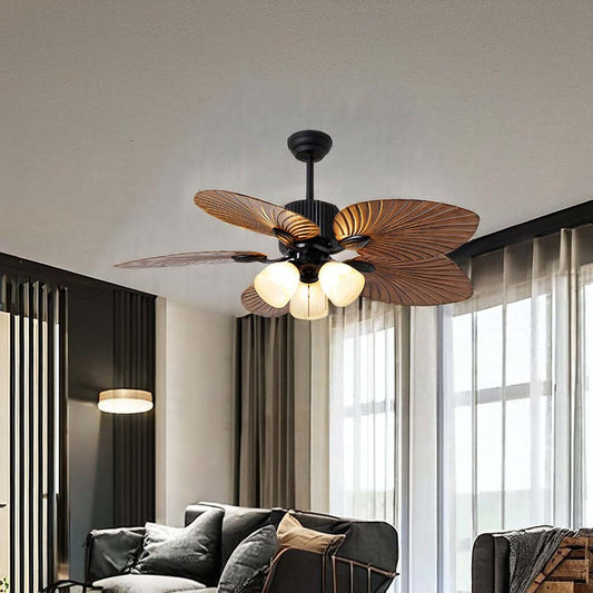 PalmAura Ceiling Fan with Light