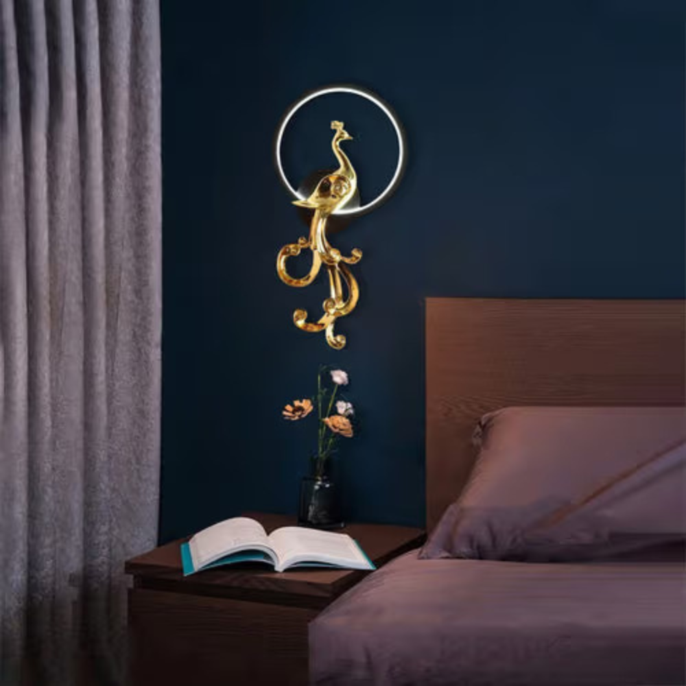 Halo Peacock Wall Light