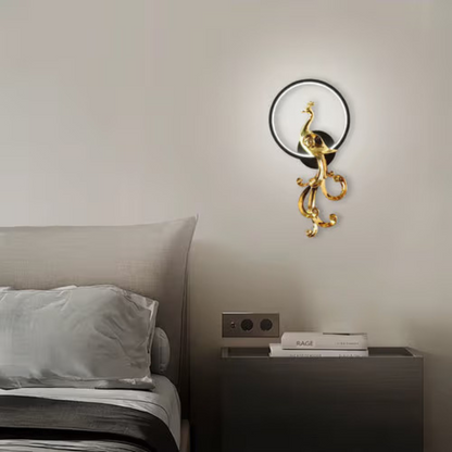 Halo Peacock Wall Light