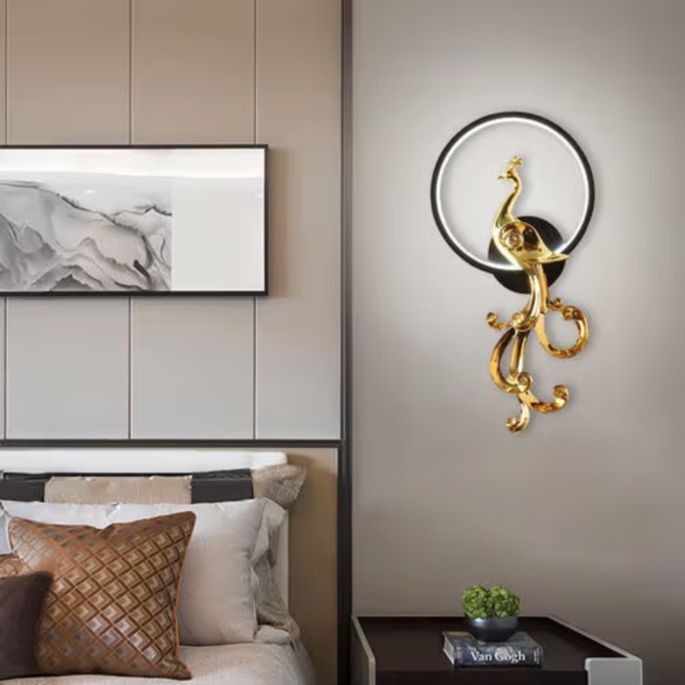 Halo Peacock Wall Light