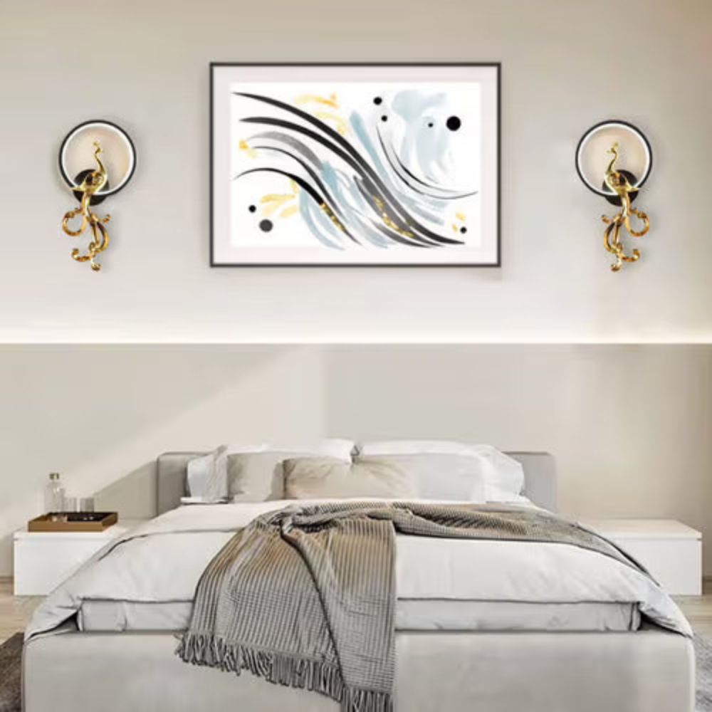 Halo Peacock Wall Light
