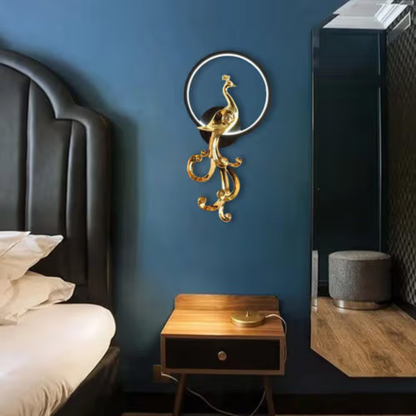 Halo Peacock Wall Light