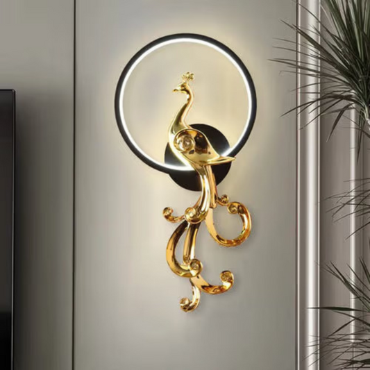 Halo Peacock Wall Light