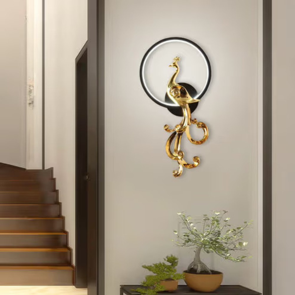 Halo Peacock Wall Light
