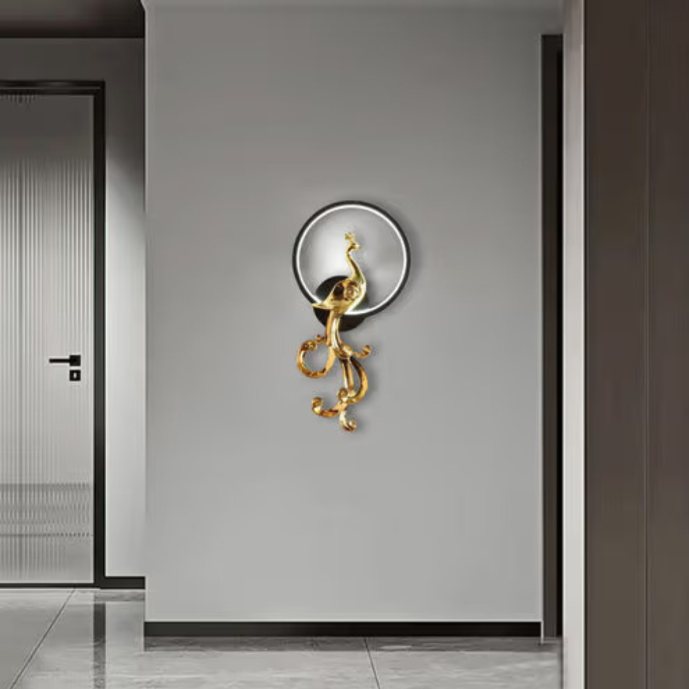 Halo Peacock Wall Light