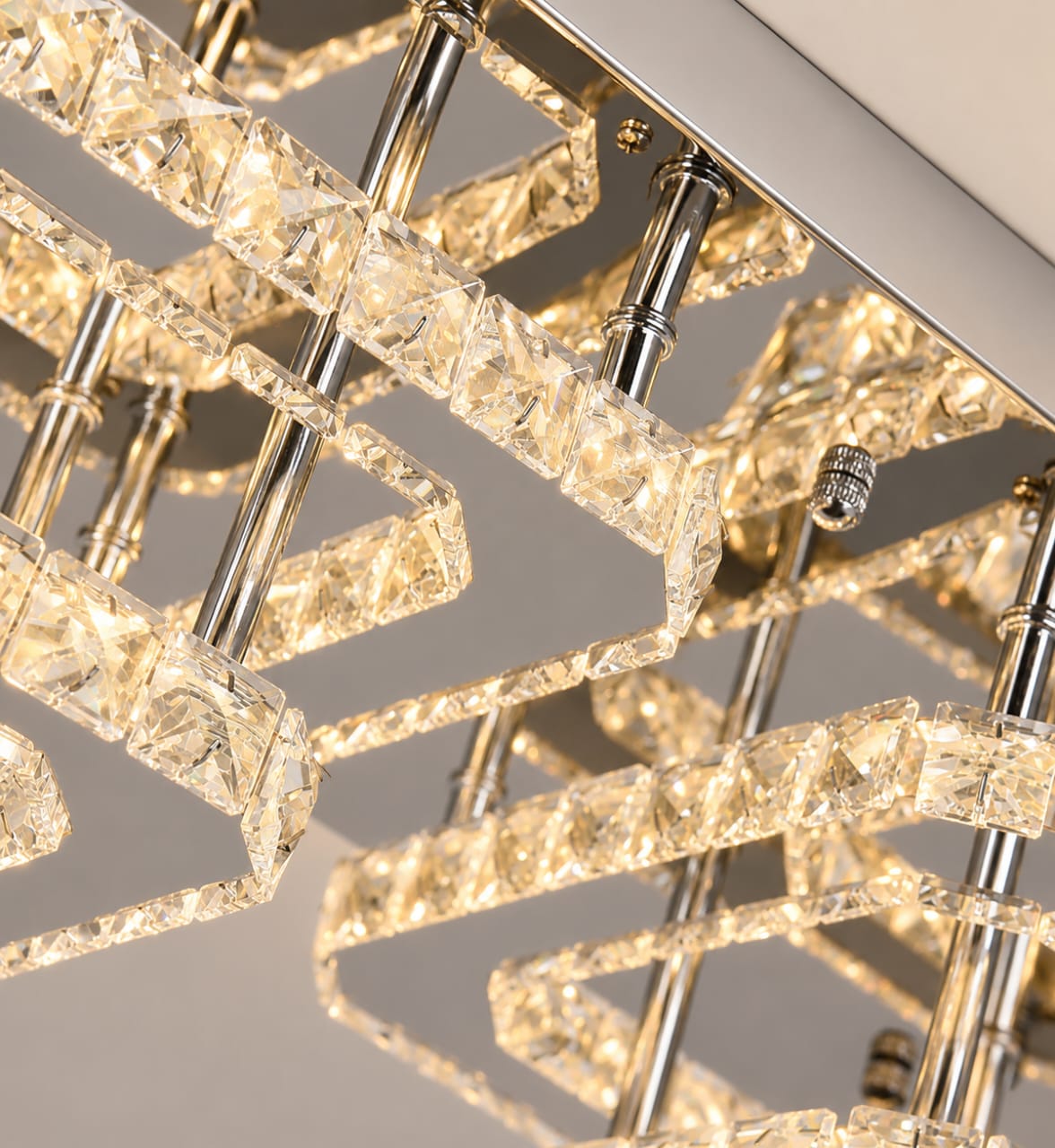 Crystal Cube Pair Chandelier