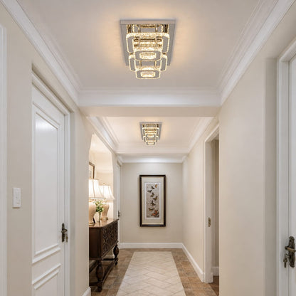 Crystal Cube Pair Chandelier
