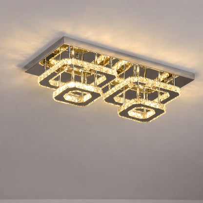 Crystal Cube Pair Chandelier