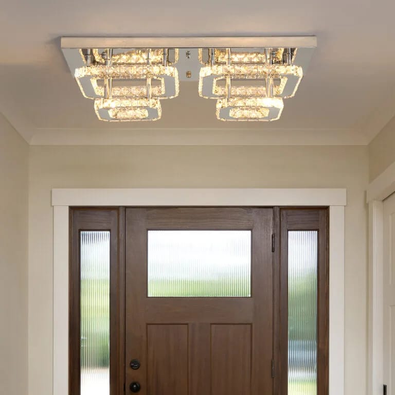 Crystal Cube Pair Chandelier