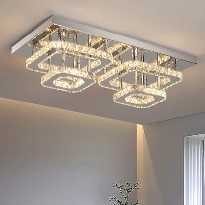 Crystal Cube Pair Chandelier