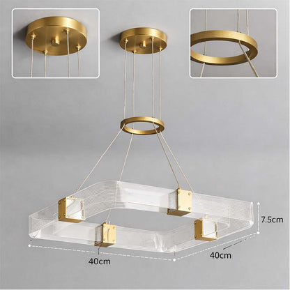 Zylo Square Acrylic Chandelier