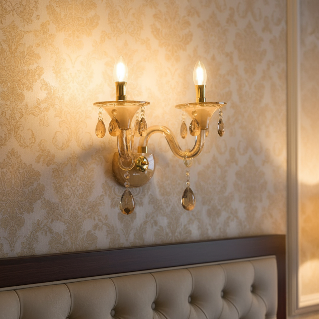 Imperial Amber Crystal Wall Light