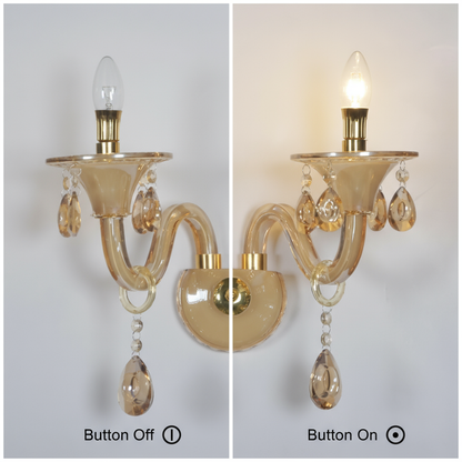 Imperial Amber Crystal Wall Light