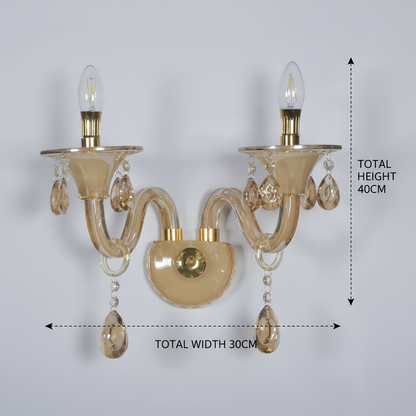 Imperial Amber Crystal Wall Light