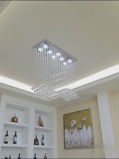 Crystal Flow Wave Chandelier